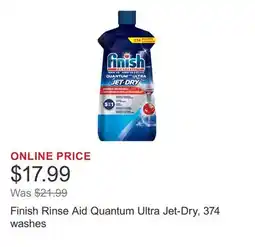 Costco Finish Rinse Aid Quantum Ultra Jet-Dry, 374 washes offer