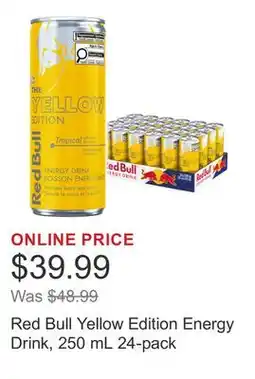 Costco Red Bull Yellow Edition Energy Drink, 250 mL 24-pack offer
