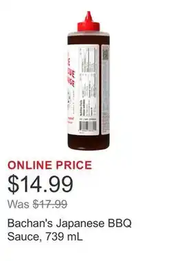 Costco Bachan's Japanese BBQ Sauce, 739 mL offer