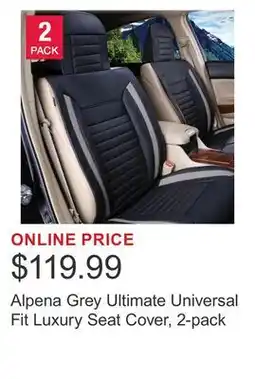 Costco Alpena Grey Ultimate Universal Fit Luxury Seat Cover, 2-pack offer