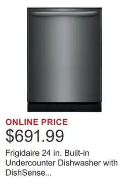 Costco Frigidaire 24 in. Built-in Undercounter Dishwasher with DishSense Technology offer