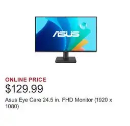 Costco Asus Eye Care 24.5 in. FHD Monitor (1920 x 1080) offer