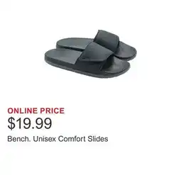 Costco Bench. Unisex Comfort Slides offer