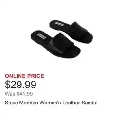 Costco Steve Madden Women's Leather Sandal offer