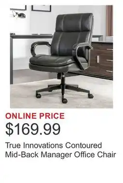 Costco True Innovations Contoured Mid-Back Manager Office Chair offer