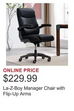 Costco La-Z-Boy Manager Chair with Flip-Up Arms offer