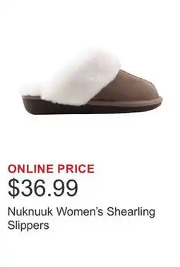Costco Nuknuuk Women's Shearling Slippers offer