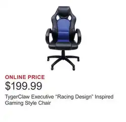Costco TygerClaw Executive Racing Design Inspired Gaming Style Chair offer