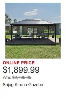 Costco Sojag Kiruna Gazebo offer