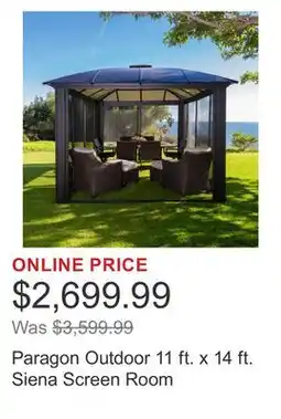 Costco Paragon Outdoor 11 ft. x 14 ft. Siena Screen Room offer