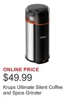 Costco Krups Ultimate Silent Coffee and Spice Grinder offer