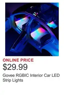 Costco Govee RGBIC Interior Car LED Strip Lights offer