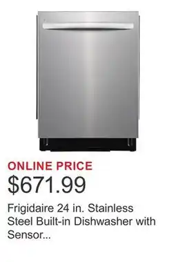 Costco Frigidaire 24 in. Stainless Steel Built-in Dishwasher with Sensor Technology offer