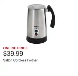 Costco Salton Cordless Frother offer