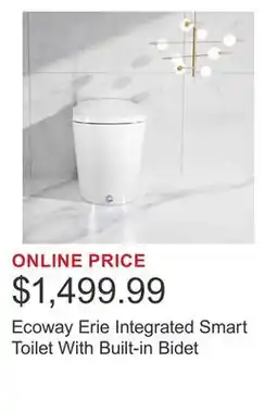 Costco Ecoway Erie Integrated Smart Toilet With Built-in Bidet offer