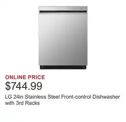 Costco LG 24in Stainless Steel Front-control Dishwasher with 3rd Racks offer