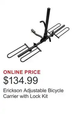 Costco Erickson Adjustable Bicycle Carrier with Lock Kit offer