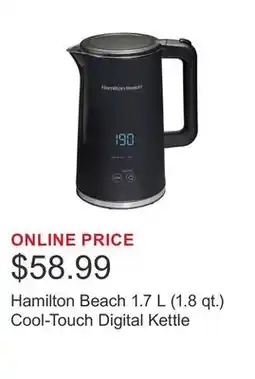 Costco Hamilton Beach 1.7 L (1.8 qt.) Cool-Touch Digital Kettle offer