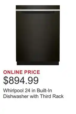 Costco Whirlpool 24 in Built-In Dishwasher with Third Rack offer