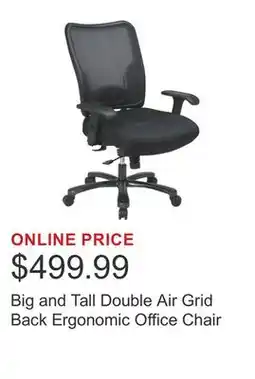 Costco Big and Tall Double Air Grid Back Ergonomic Office Chair offer