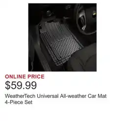 Costco WeatherTech Universal All-weather Car Mat 4-Piece Set offer