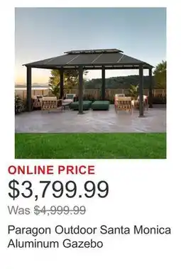 Costco Paragon Outdoor Santa Monica Aluminum Gazebo offer