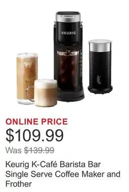Costco Keurig K-Café Barista Bar Single Serve Coffee Maker and Frother offer