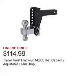 Costco Trailer Valet Blackout 14,000 lbs. Capacity Adjustable Steel Drop Hitch offer