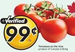 Sobeys Tomatoes on the Vine offer