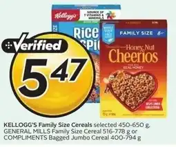 Sobeys KELLOGG'S Family Size Cereals offer