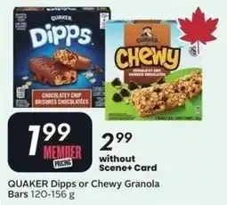 Sobeys Quaker dipps or chewy granola bars offer