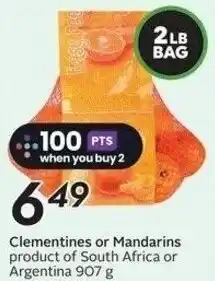 Sobeys Clementines or mandarins offer