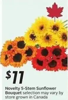 Sobeys Novelty 5-Stem Sunflower Bouquet offer