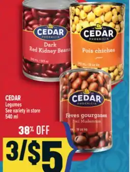 Marché Adonis CEDAR Legumes offer
