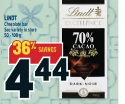Marché Adonis LINDT Chocolate bar offer
