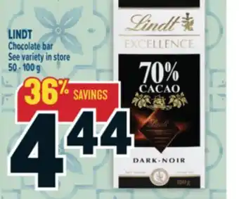 Marché Adonis LINDT Chocolate bar offer