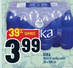 Marché Adonis ESKA Natural spring water offer