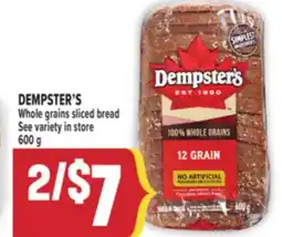 Marché Adonis DEMPSTER'S Whole grains sliced bread offer