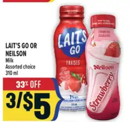 Marché Adonis LAIT'S GO OR NEILSON Milk offer