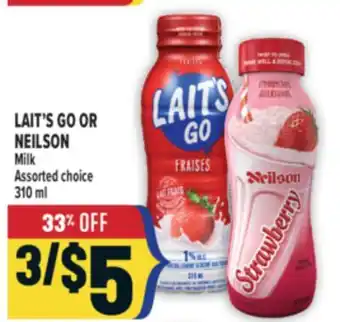 Marché Adonis LAIT'S GO OR NEILSON Milk offer