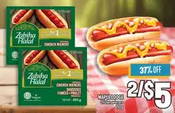 Marché Adonis MAPLE LODGE Chicken wieners offer