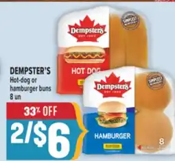 Marché Adonis DEMPSTER'S Hot-dog or hamburger buns offer