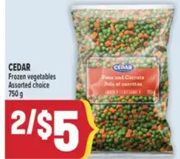 Marché Adonis CEDAR Frozen vegetables offer