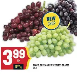 Marché Adonis BLACK, GREEN & RED SEEDLESS GRAPES offer