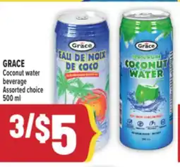 Marché Adonis GRACE Coconut water beverage offer