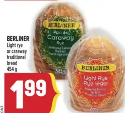 Marché Adonis BERLINER Light rye or caraway traditional bread offer
