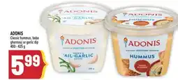 Marché Adonis ADONIS Classic hummus, baba ghannouj or garlic dip offer