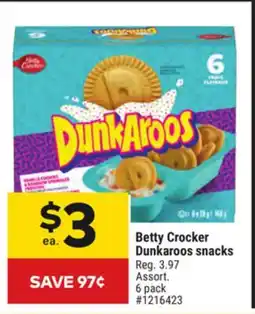 Giant Tiger Betty Crocker Dunkaroos snacks offer