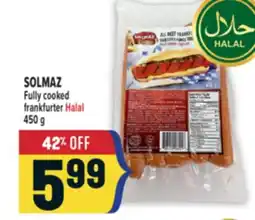 Marché Adonis SOLMAZ Fully cooked frankfurter Halal offer