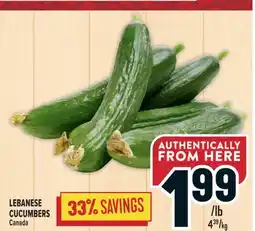 Marché Adonis LEBANESE CUCUMBERS offer